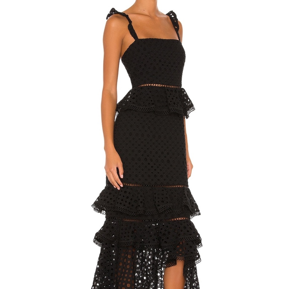 NBD Chic Black Layered Midi Dress - Picture 7 of 8